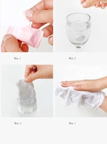 20 chiếc/gói khăn nén dùng một lần di động Phụ kiện - Nhiều màu - Xem 4