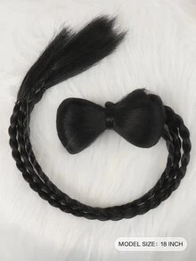 Medium Synthetic Hair Braid - Black - View 2