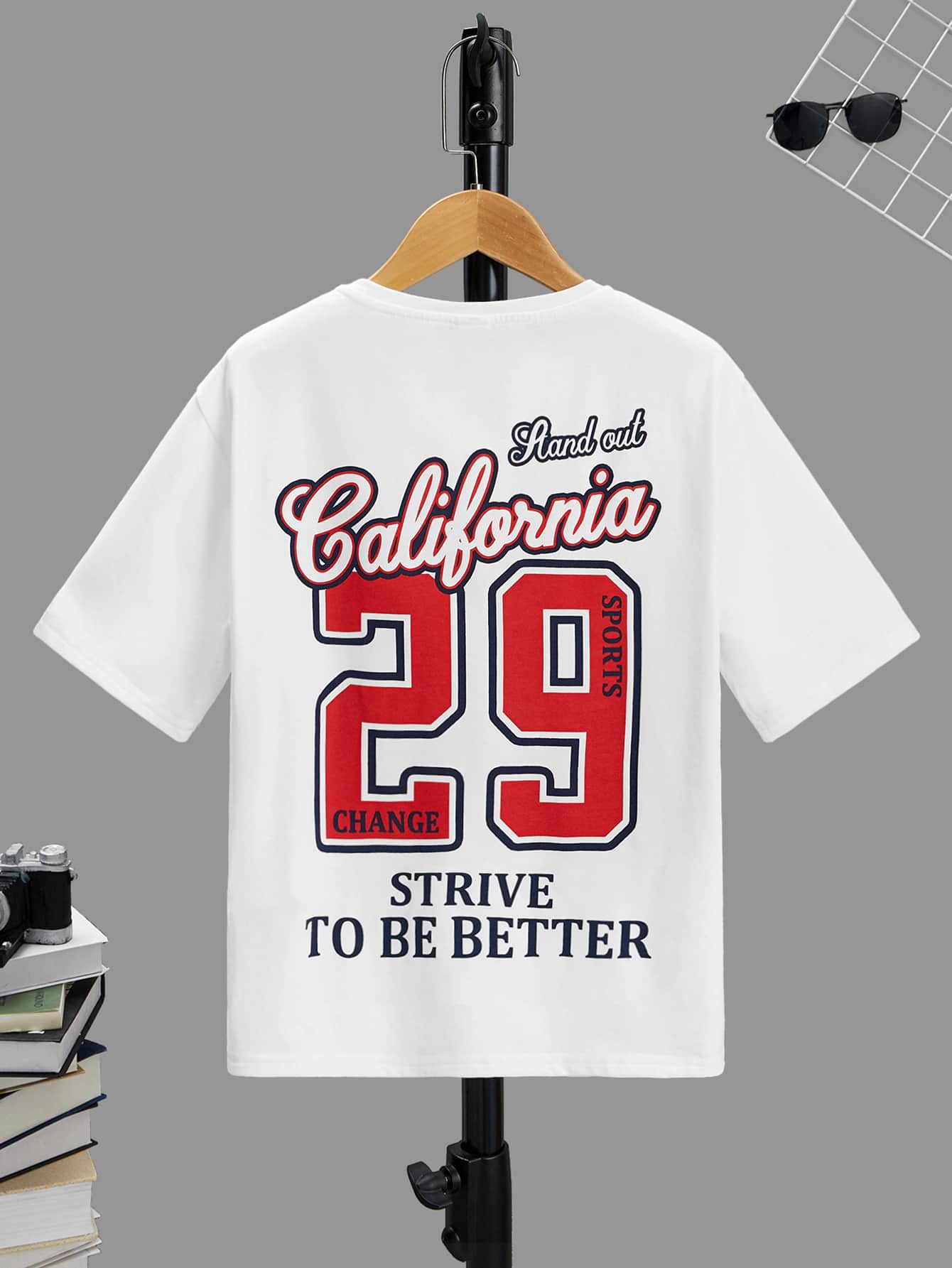 SHEIN Boys Slogan Graphic Tee - White - View 1