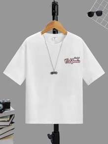 SHEIN Boys Slogan Graphic Tee - White - View 2