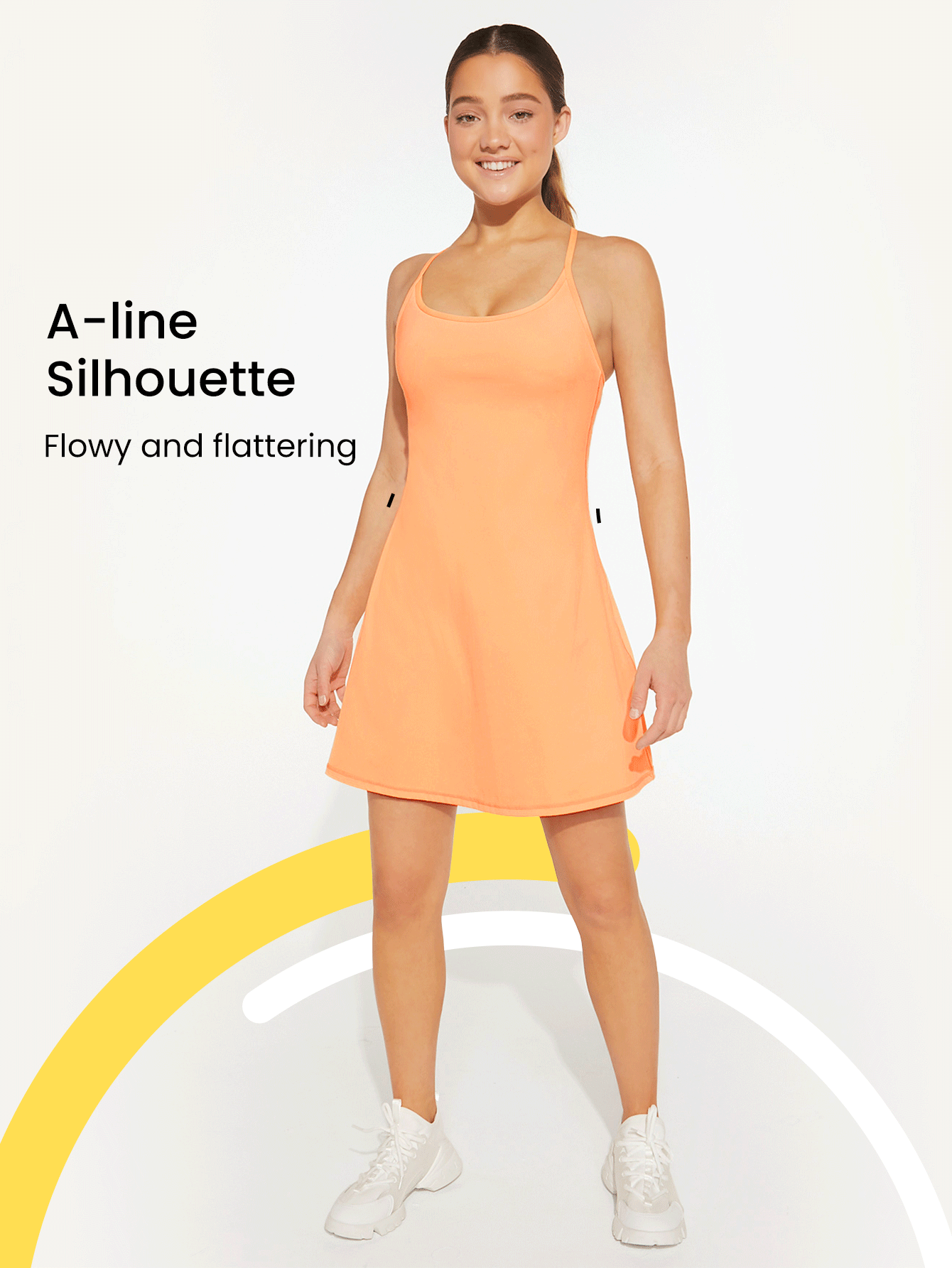 GLOWMODE Hidden Pocket Solid Active Dress SHEIN USA