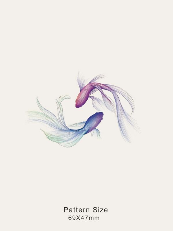 Tattoo Sticker,1 Sheet Fish Pattern Temporary Tattoos For Women,Tattoo Stickers Adults,Realistic