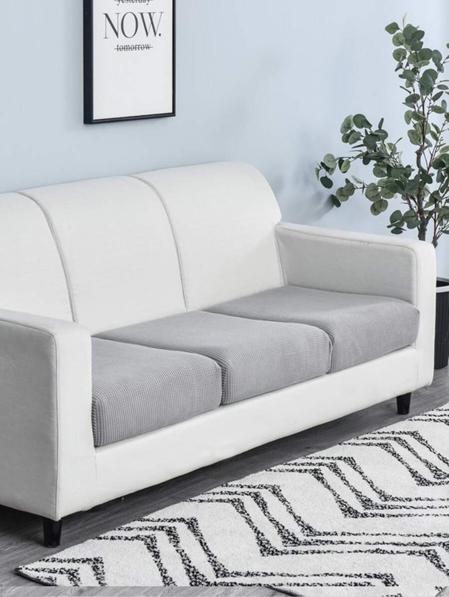 1 PC Sofa Polyester Đệm Ghế, Màu Xám Co Giãn Ghế Sofa Đệm Cho Phòng Khách - Màu Xám nhạt - Xem 1