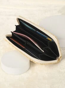 Minimalist Straw Bag - Khaki - View 3