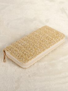 Minimalist Straw Bag - Khaki - View 4