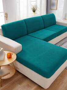 1入組滌綸沙發座墊套極簡主義藍色彈力沙發墊套四季皆宜 - 墨綠色 - 查看 1