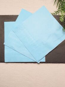 20入組一次性餐巾紙極簡主義藍色便攜式紙餐巾派對用 - 藍色 - 查看 5