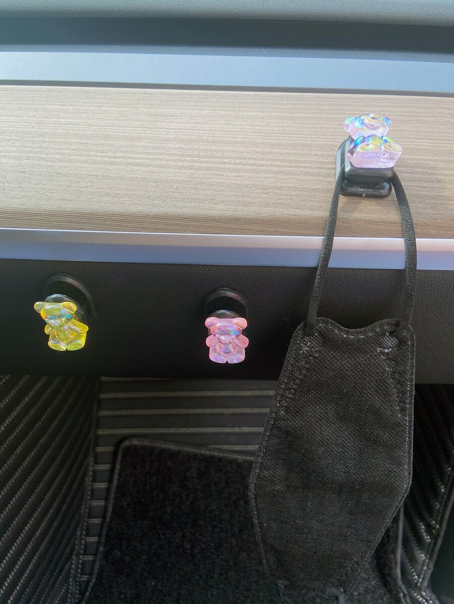 3pcs Bear Design Car Hook - Multicolor - View 1