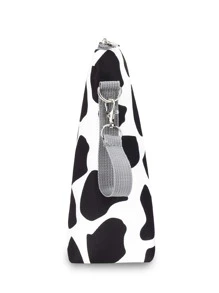 便攜奶牛圖案尿布包 - 黑與白 - 查看 3