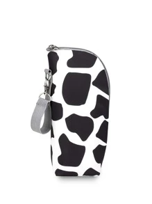 便攜奶牛圖案尿布包 - 黑與白 - 查看 5