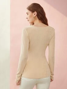 MOTF PREMIUM SLINKY GATHERED TOP - Apricot - View 7