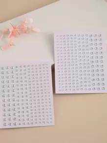 Party Joy 2 Miếng Dán Đá Quý 3D Mini Màu Bạc Nhiều Mặt Để Trang Điểm Mặt & Mắt, Trang Trí Tự Làm Cho Bữa Tiệc - Nhiều màu - Xem 2