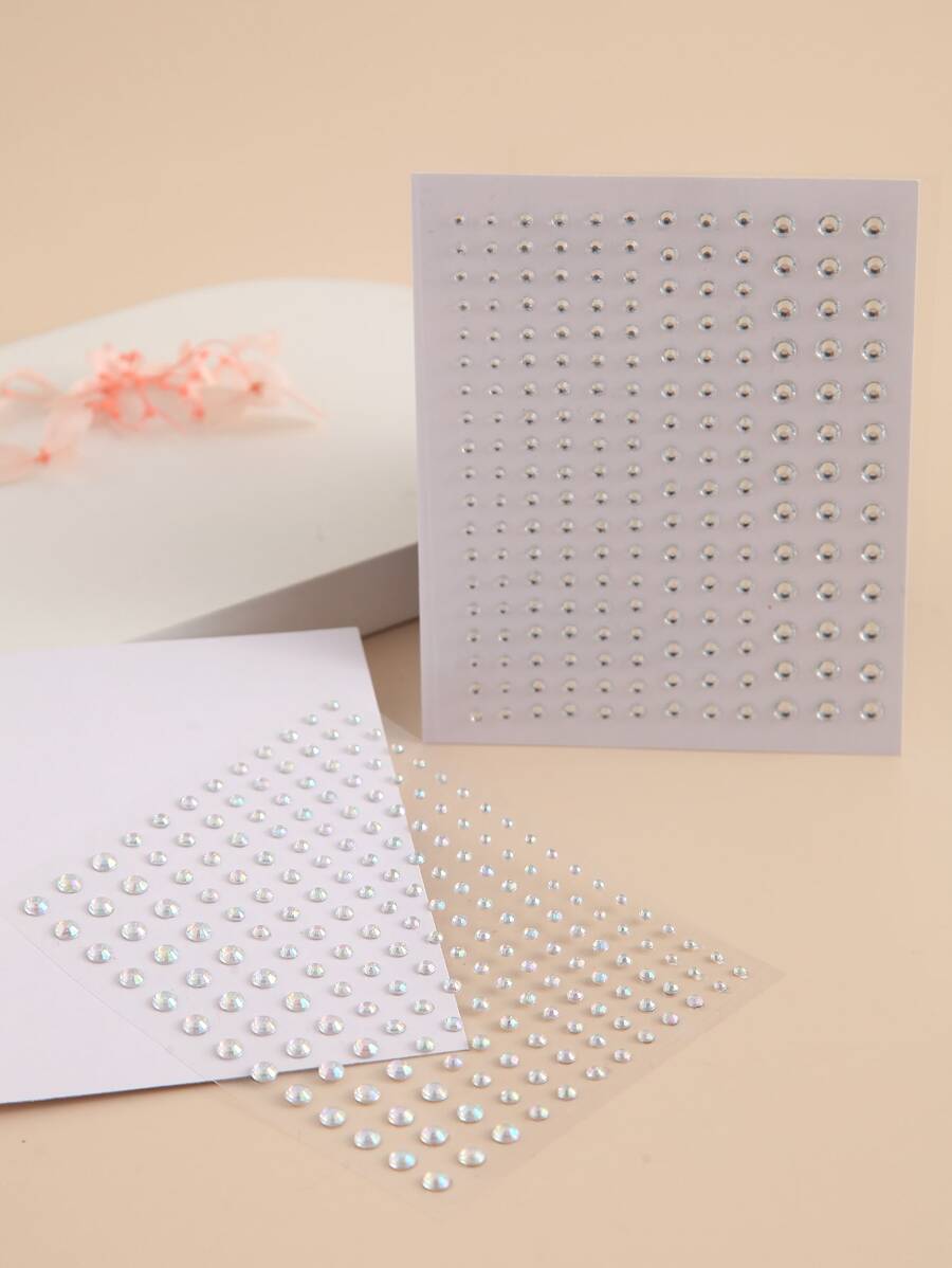 Party Joy 2 Miếng Dán Đá Quý 3D Mini Màu Bạc Nhiều Mặt Để Trang Điểm Mặt & Mắt, Trang Trí Tự Làm Cho Bữa Tiệc - Nhiều màu - Xem 1