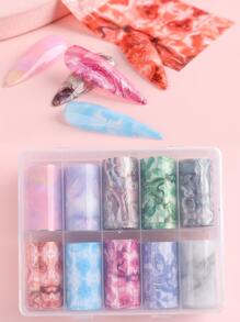 FULL BEAUTY 1 hộp Giấy chuyển móng tay in đá cẩm thạch - Nhiều màu - Xem 7