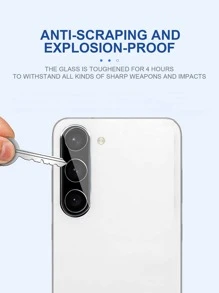 2入組屏幕保護膜和1入組透明手機殼和1入組鏡頭保護與三星兼容 - 無色 - 查看 7