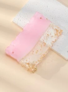 1入組樹脂美甲調色板帶玫瑰裝飾用品美甲繪畫混色調色板金色邊指甲凝膠顏色彩妝展示板適用於粉底化妝工具眼妝美甲 - 彩色 - 查看 3