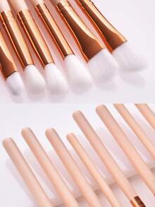 12pcs Two Tone Wooden Eye Makeup Brush Set,Brush Set,Makeup Brush Kit,Make Up Brush Set,Make Up Set Complete,Makeup Brush Set,Complete Makeup Kit,Brush Kit,Brushes Makeup Set,Makeup Gift Set,Set - Baby Pink - View 3