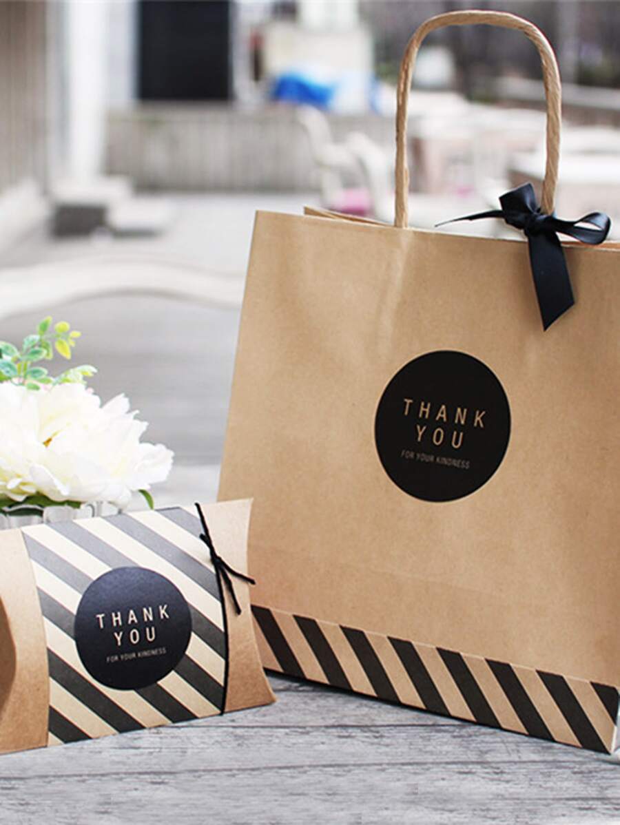 60 piezas pegatina con slogan - Negro - Ver 1