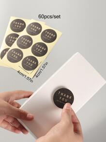 60 piezas pegatina con slogan - Negro - Ver 2