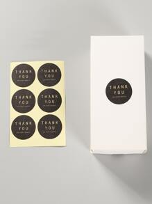 60 piezas pegatina con slogan - Negro - Ver 3