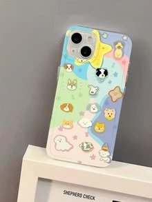 Funda para móvil con patrón de perro de dibujos animados - Multicolor - Ver 2