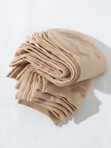 10pairs Solid Crew Socks, Fall Socks - Bronze - View 2