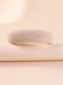 Solid Fuzzy Headband - Dusty Pink - View 3