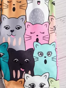 SHEIN 年輕女孩卡通圖形背心和短褲