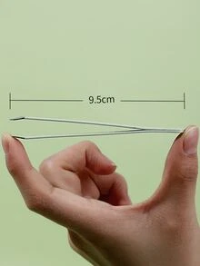 1pc Stainless Steel Eyebrow Tweezer - Green - View 4