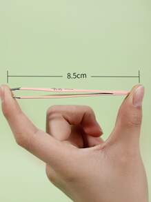 RAFA 專業眉毛拔鑷子,1入組不銹鋼粉色傾斜鑷子多功能鑷子,適合女士和男士 - 粉色 - 查看 3