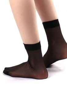 2pairs Solid Crew Socks, Fall Socks - Black - View 2