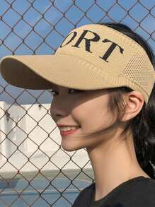 Mũ che nắng họa tiết chữ cái - Màu Khaki - Xem 1