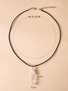 Collar colgante geométrico - Blanco - Ver 4