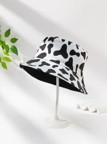 Cow Pattern Bucket Hat - Multicolor - View 2