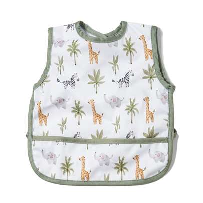 1入組嬰兒斑馬紋和長頸鹿圖案圍兜