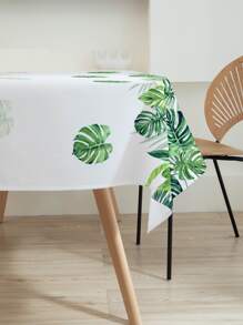 1 pieza Mantel con dibujos animados con patrón de hoja moderno poliéster decorativo para Vajilla mesa - Multicolor - Ver 3