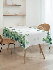 1 pieza Mantel con dibujos animados con patrón de hoja moderno poliéster decorativo para Vajilla mesa - Multicolor - Ver 5