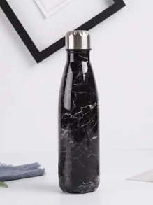 1入組大理石圖案保溫杯 - 黑色 - 查看 3