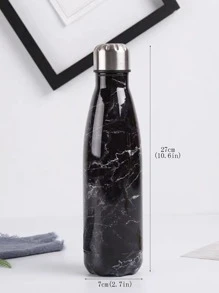 1入組大理石圖案保溫杯 - 黑色 - 查看 4