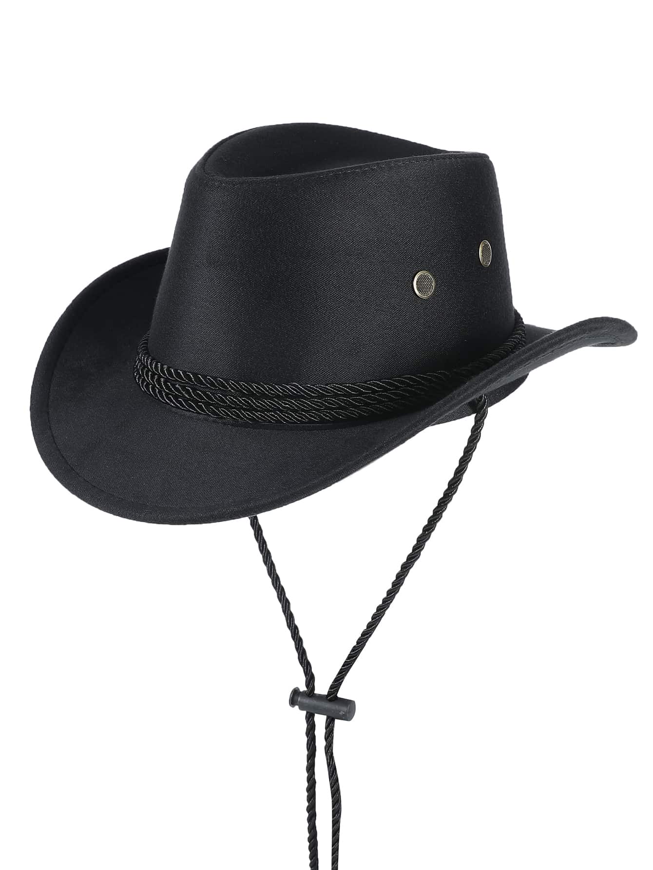 LEAJOURNO. 1 件绳状毡牛仔风格户外帽，全年适用