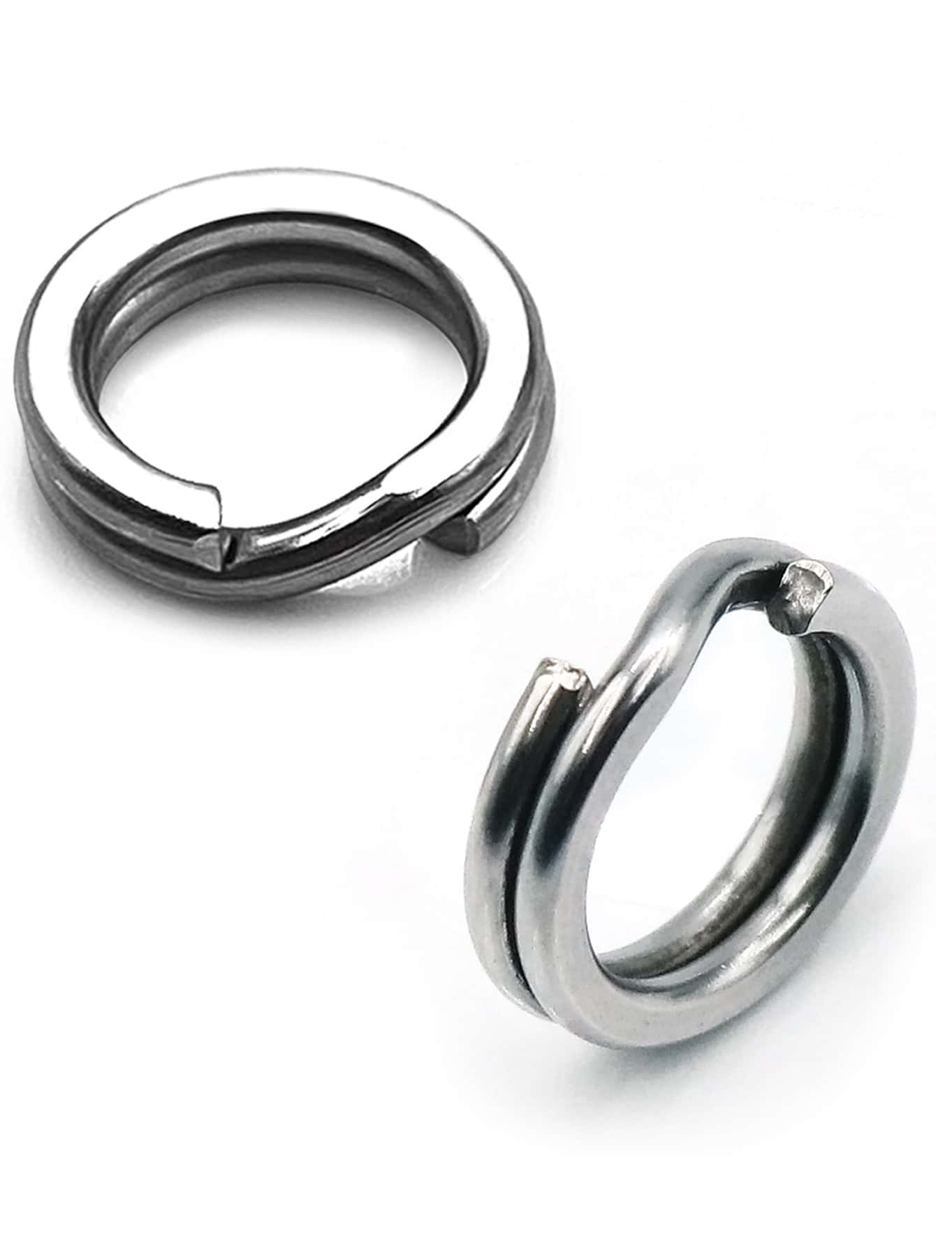 100入組釣魚開口環路亞環終端釣具 - 銀色 - 查看 1