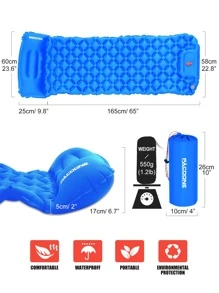 1入組充氣野營地墊 - 藍色 - 查看 3