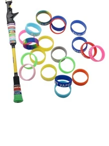 20pcs Random Silicone Fishing Rod Decoration Ring - Multicolor - View 5