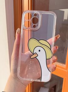 可愛卡通鴨子圖案TPR聚氨酯防摔手機殼 - 彩色 - 查看 1