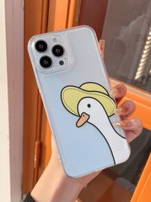可愛卡通鴨子圖案TPR聚氨酯防摔手機殼 - 彩色 - 查看 2