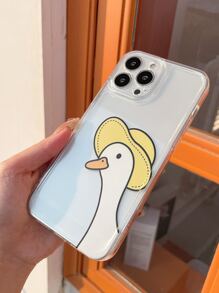可愛卡通鴨子圖案TPR聚氨酯防摔手機殼 - 彩色 - 查看 3