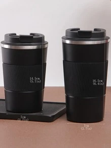 Stainless Steel Coffee Cup Thermal Mug Non-Slip Travel Car Insulated Bottle Water Bottle - Black - View 8