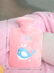 1入組熱水袋帶卡通毛絨套