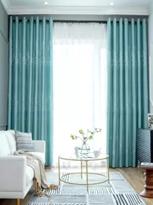 1pc Tree Pattern Blackout Curtain, Modern Polyester Single Panel Blackout Curtain For Home