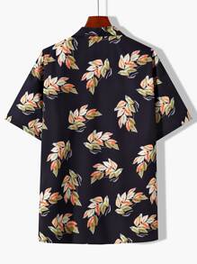 Manfinity Men Plants Print Shirt Without Tee - Black - View 2